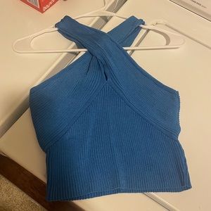 Vestique criss cross tank royal blue worn once size small!!